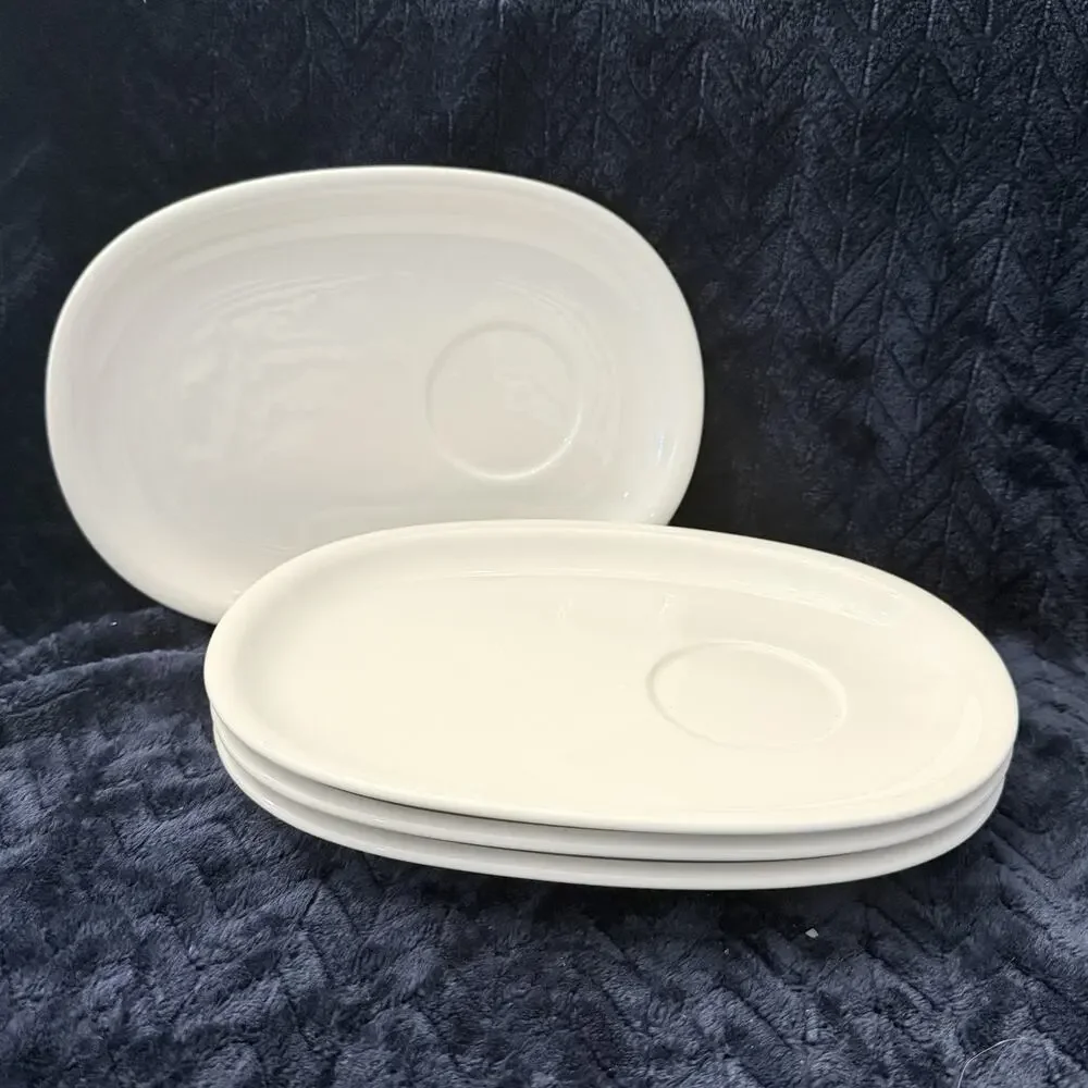 Villeroy & Boch Home Elements Snack Tray Plates White Porcelain Set of 4